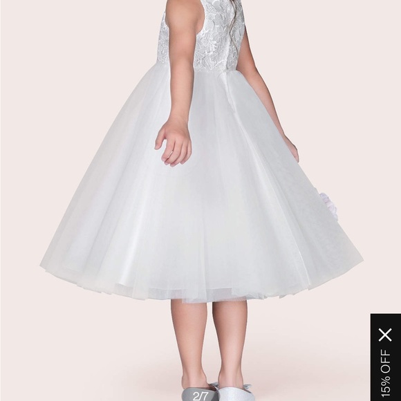 Azazie flower girl dress for 4 year old, pristine condition, worn once. - Picture 2 of 6